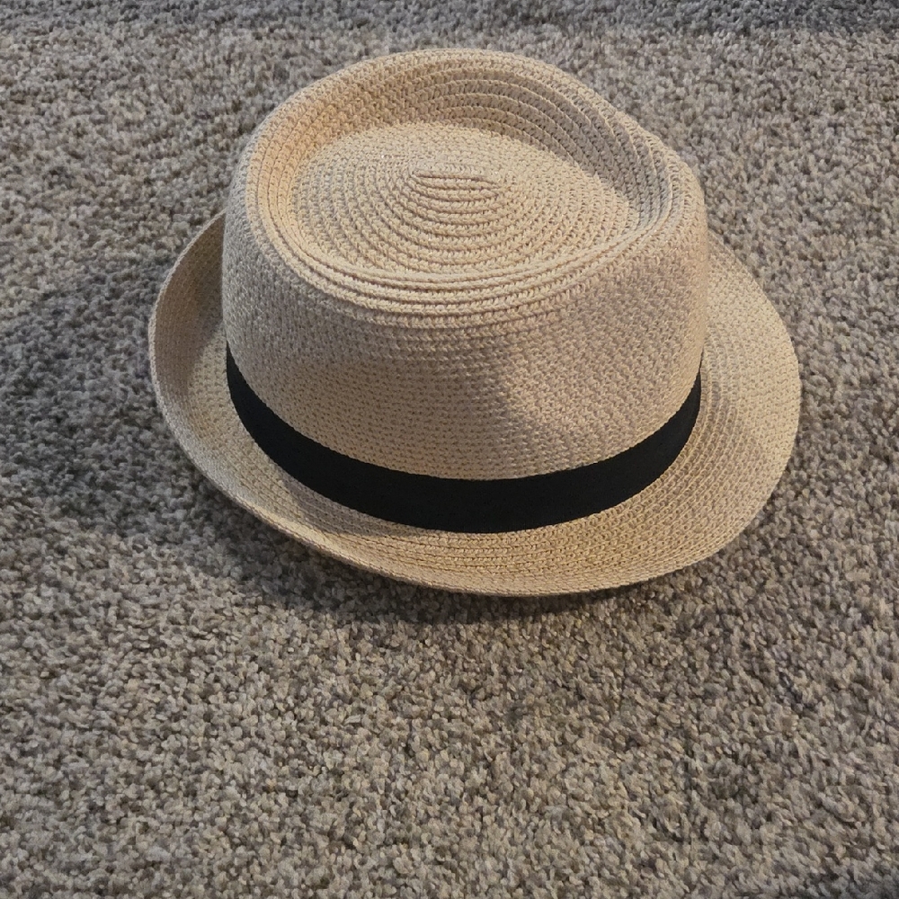 Kids Classic Tan Fedora Hat with Black Band